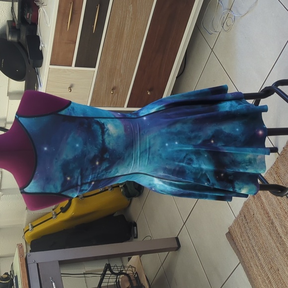 ST VITUS VS GALAXY TEAL INSIDE OUT DRESS - Picture 6 of 6